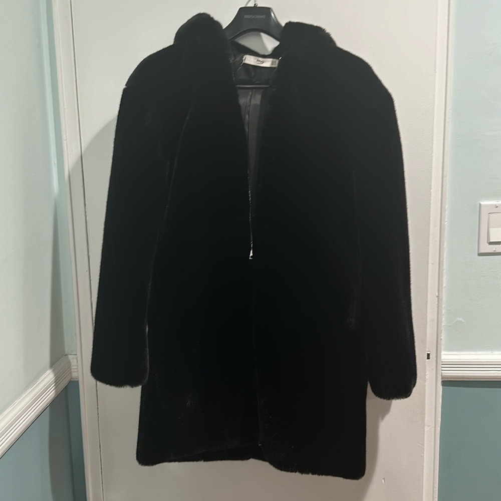 Mango faux fur coat